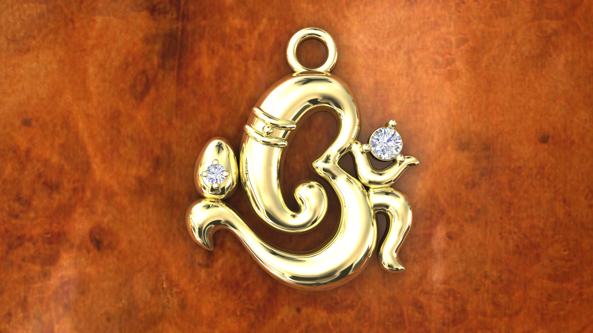 Ganesh Om Pendant 6gm