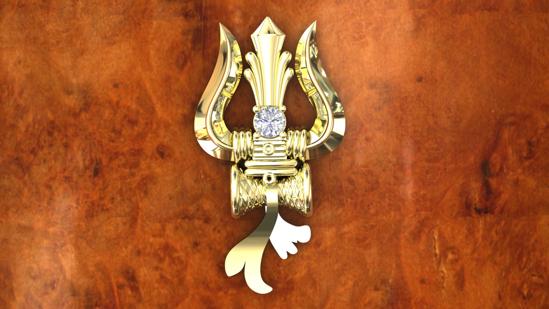 Trishool Ear Ring 3gm